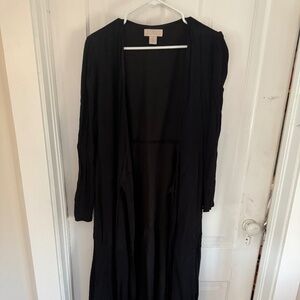 Wrap style long sleeve dress